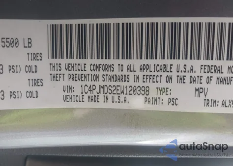 2014 Jeep Cherokee Limited from USA, damaged, VIN 1C4PJMDS2EW120398